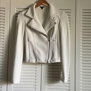 Express Cream Colored Moto Jacket